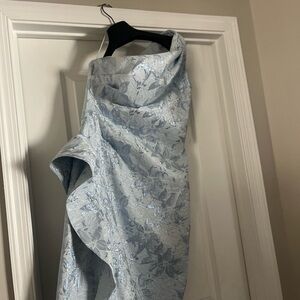 Teri Jon by Rickie Freeman Cocktail Dress in Light Blue Floral